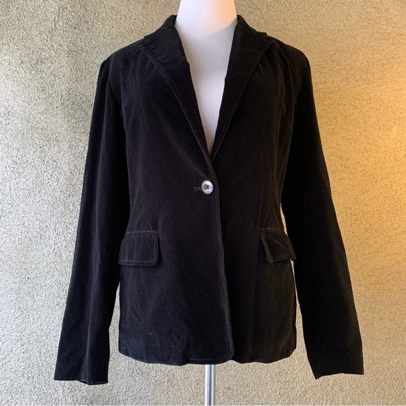 “DKNY City” Black Velveteen Jacket size M - Picture 3 of 11